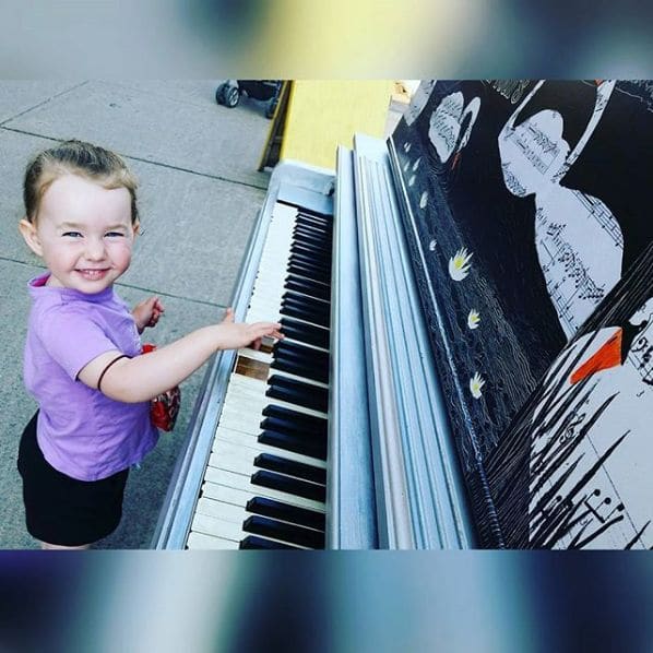 Public piano in Stratford, Ontario, Canada