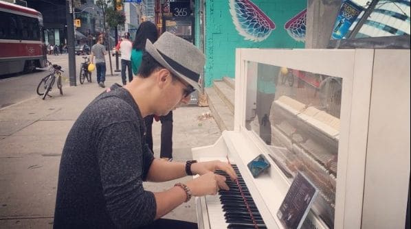 Public piano in Old Toronto, Ontario, Canada