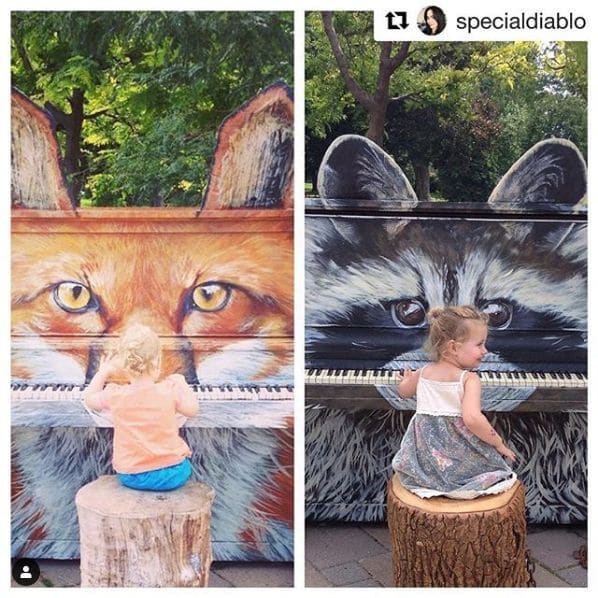 Public piano in Northumberland County, Ontario, Canada