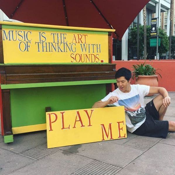 Public piano in Los Angeles, California, United States