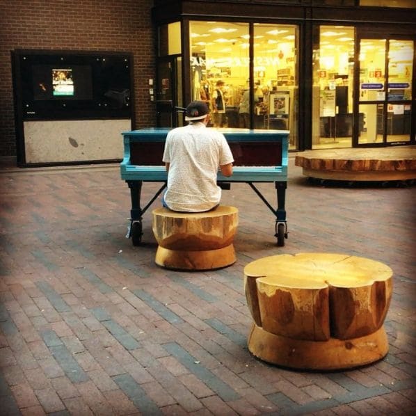 Public piano in Vancouver, British Columbia, Canada