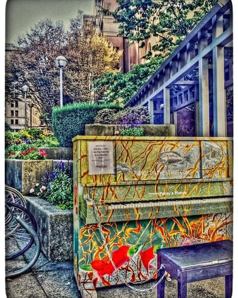 Photo of Downtown Vancouver at Vancouver Art Gallery - North Plaza, šxʷƛ̓ənəq Xwtl’e7énḵ Square, Downtown, Vancouver, District of North Vancouver, Metro Vancouver Regional…