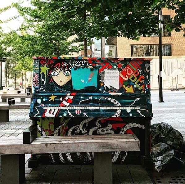 Public piano in Montreal, Quebec, Canada