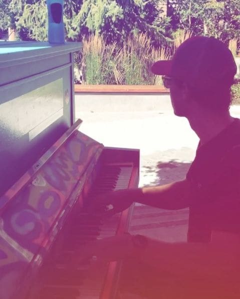 Public piano in Whistler Resort Municipality, British Columbia, Canada