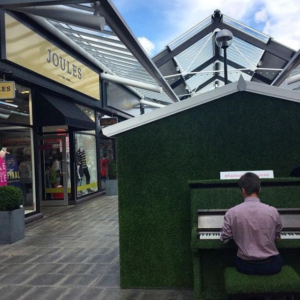 Public piano in Bridgend, Wales, United Kingdom