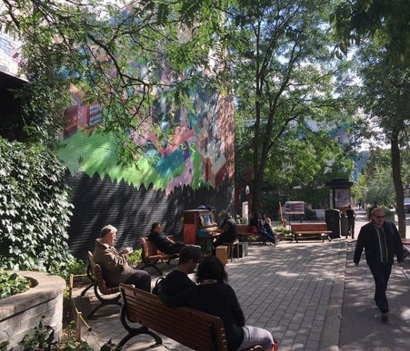 Public piano in Montreal, Quebec, Canada