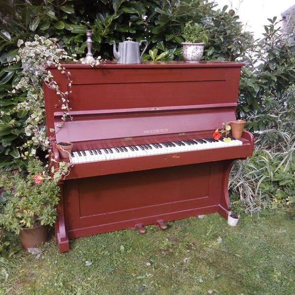 Public piano in Harborough, England, United Kingdom