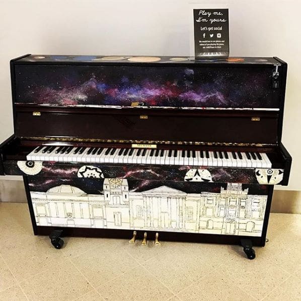 Public piano in Aberdeen, Scotland, United Kingdom