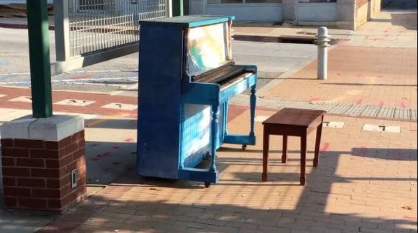 Public piano in Macon, Georgia, United States