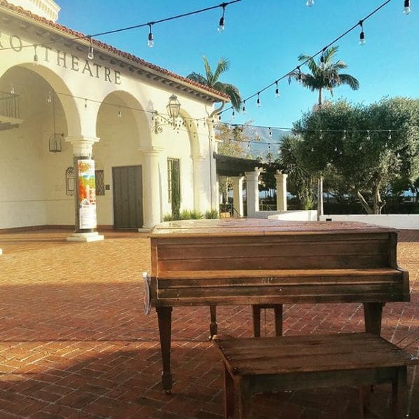 Public piano in Santa Barbara, California, United States
