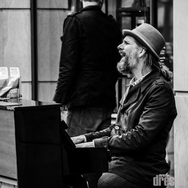 Public piano in Münster, North Rhine-Westphalia, Germany