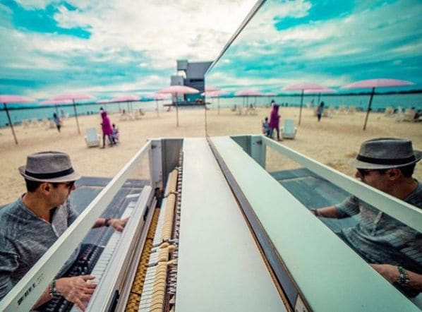 Public piano in Old Toronto, Ontario, Canada