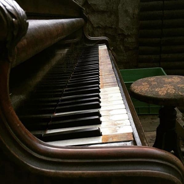 Public piano in Olomouc Region, Central Moravia, Czechia