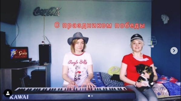 Public piano in Tusina District, Leningrad oblast, Russia