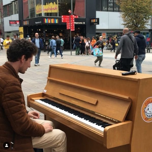 Public piano in Dortmund, North Rhine-Westphalia, Germany