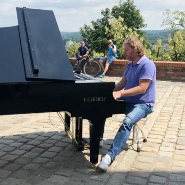 Public piano in Graz, Styria, Austria