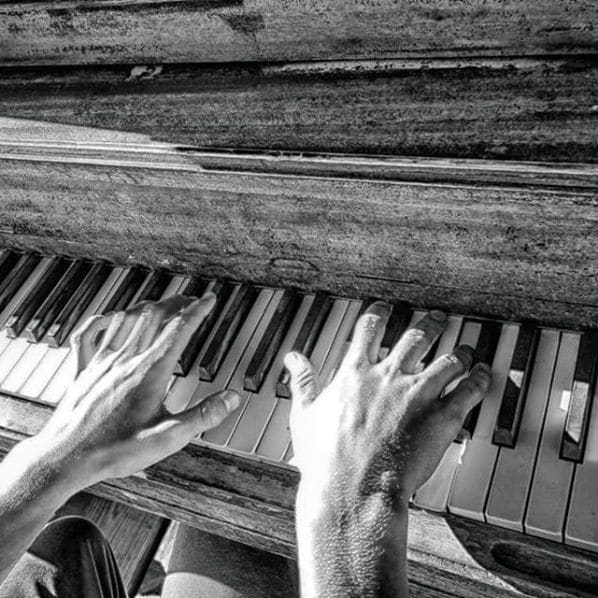 Public piano in Area J (Lower Arrow/Columbia), British Columbia, Canada