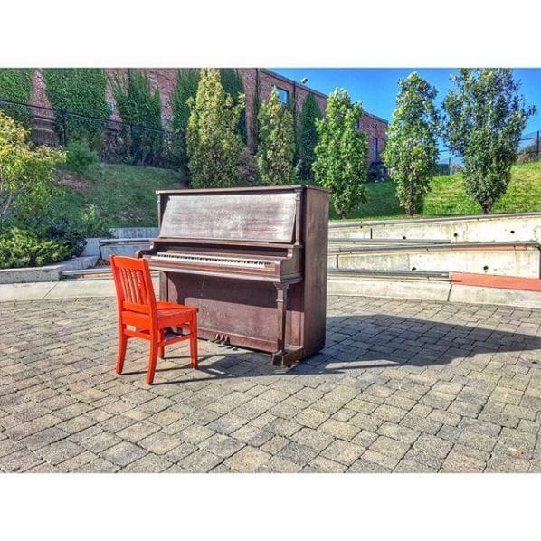 Public piano in Old Toronto, Ontario, Canada