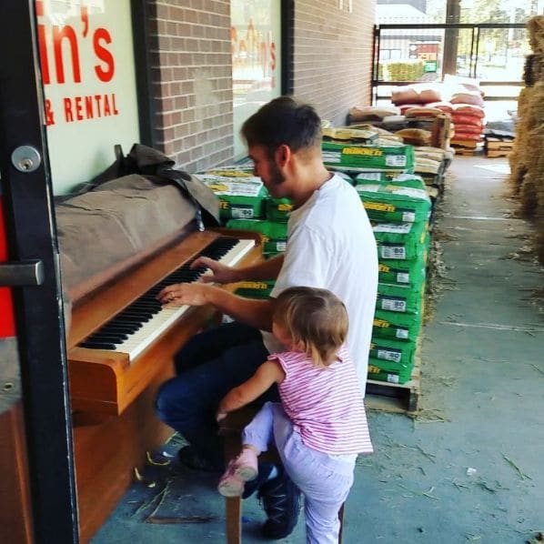 Public piano in Lawrence, Kansas, United States