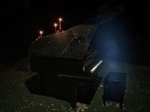 Public piano in Fresno County, California, United States