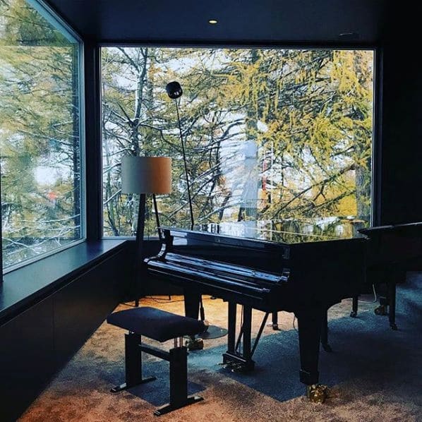 Public piano in Surselva, Grisons, Switzerland