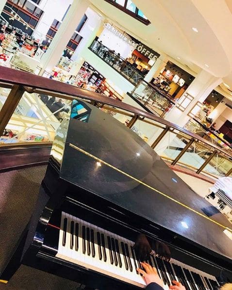 Public piano in Winnipeg, Manitoba, Canada