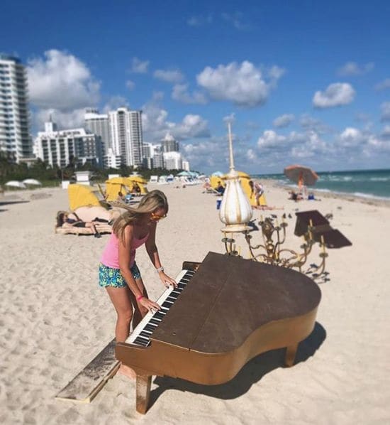Public piano in Miami Beach, Florida, United States