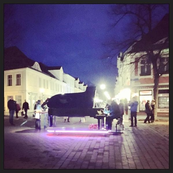 Public piano in Potsdam, Brandenburg, Germany