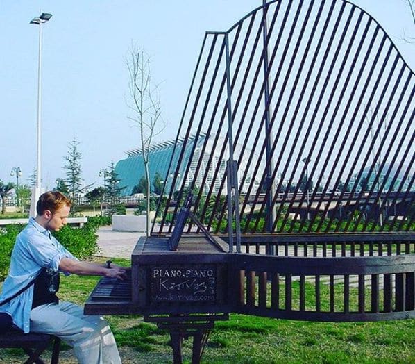 Public piano in Valencia, Valencian Community, Spain