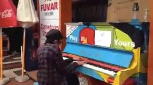 Public piano in La Serena, Coquimbo Region, Chile