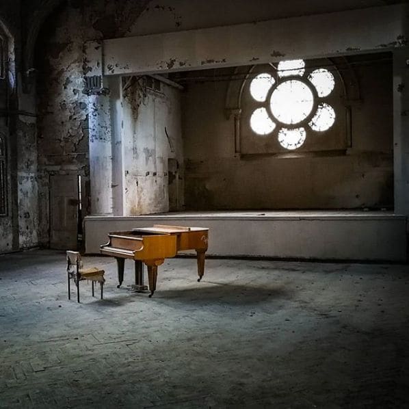 Public piano in Potsdam-Mittelmark, Brandenburg, Germany