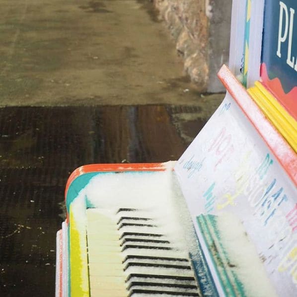 Public piano in Bristol, England, United Kingdom