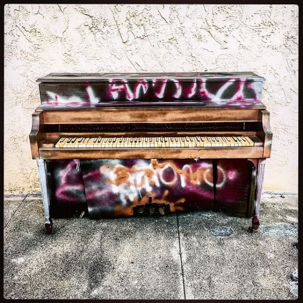 Public piano in Sacramento, California, United States