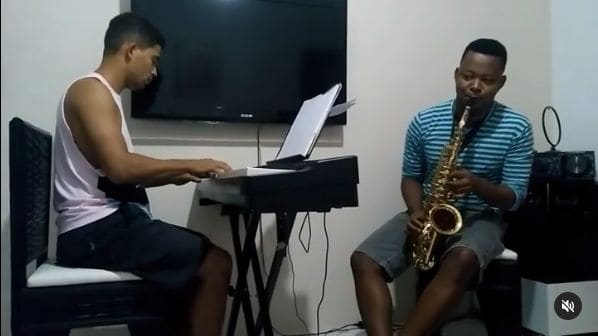 Public piano in Salvador, Bahia, Brazil
