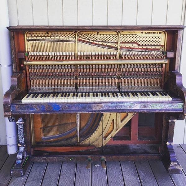 Public piano in Waiheke, Auckland, New Zealand