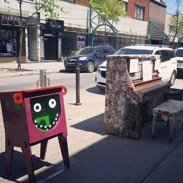 Public piano in Montreal, Quebec, Canada
