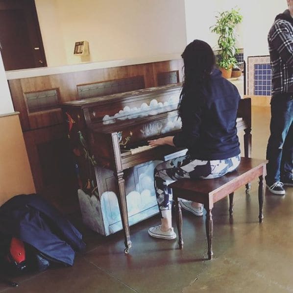 Public piano in Santa Barbara, California, United States