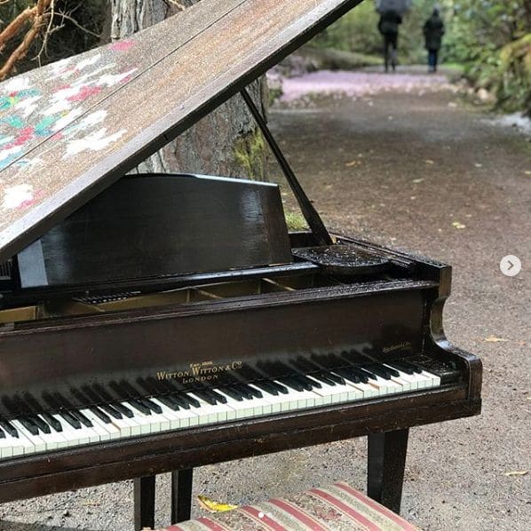 Public piano in Highland, Scotland, United Kingdom