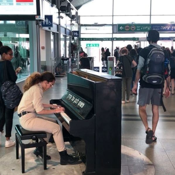 Public piano in Tel Aviv-Yafo, Tel Aviv District, Israel