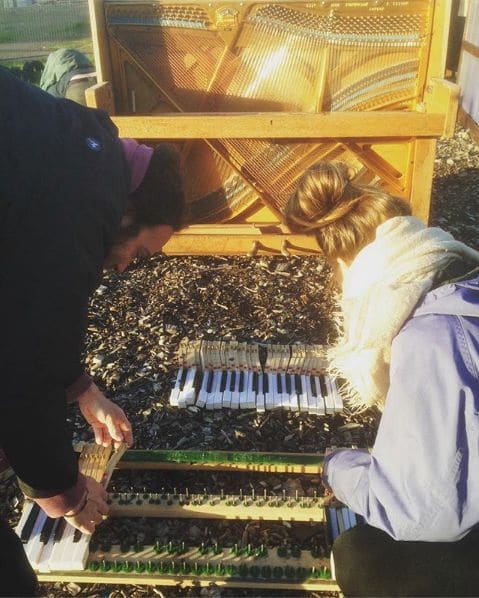 Public piano in Vosges, Grand Est, France