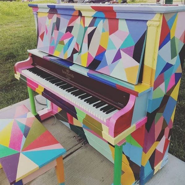 Public piano in London, Ontario, Canada