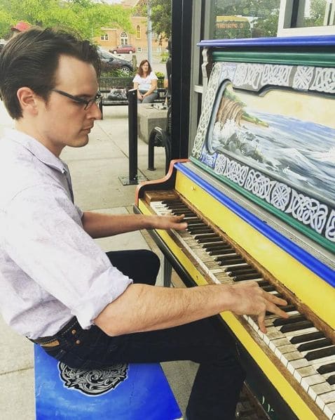 Public piano in Judith Basin County, Montana, United States