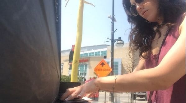 Public piano in London, Ontario, Canada