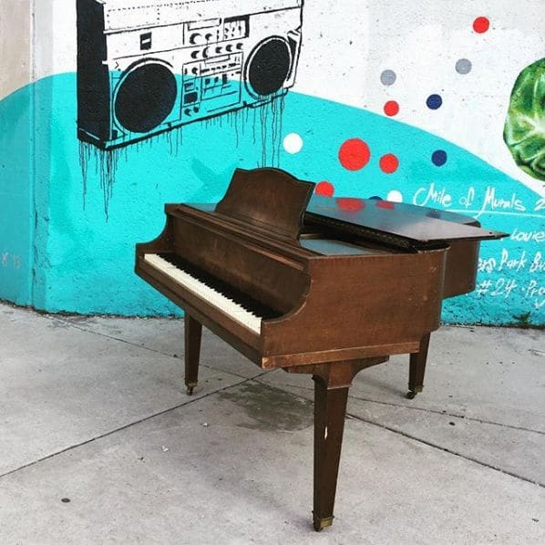 Public piano in Chicago, Illinois, United States
