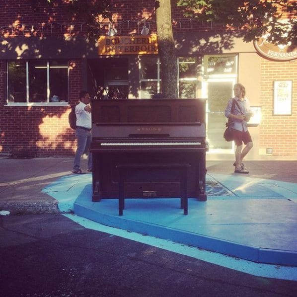 Public piano in Montreal, Quebec, Canada