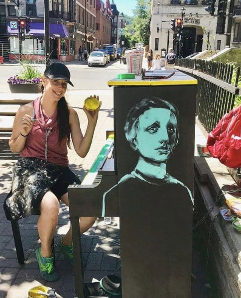 Public piano in Montreal, Quebec, Canada