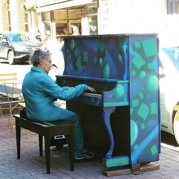Public piano in Quebec City, Quebec, Canada