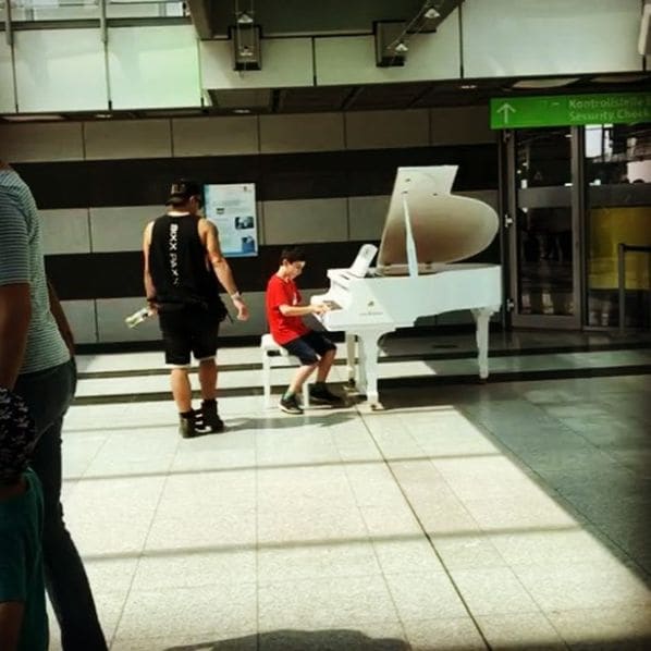 Public piano in Nordsachsen, Saxony, Germany