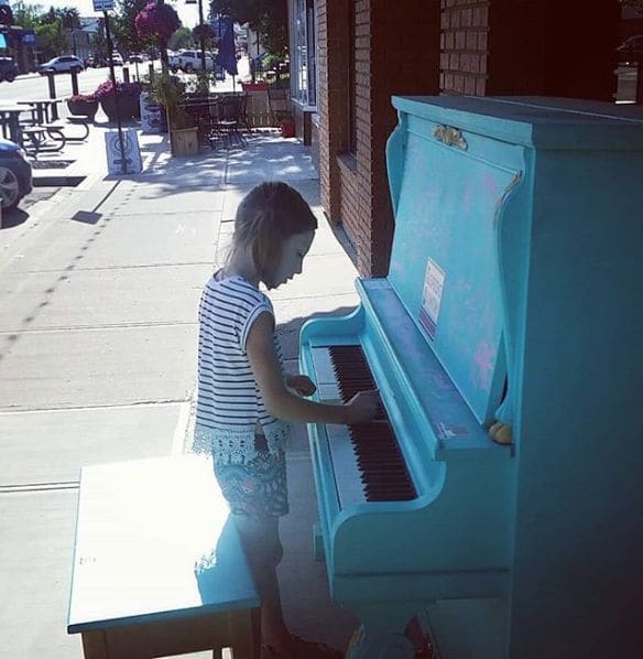 Public piano in City of Leduc, Alberta, Canada