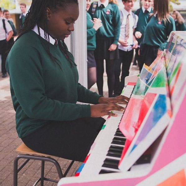 Public piano in Southampton, England, United Kingdom